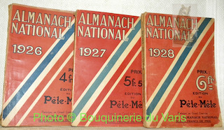Almanach national 1926, 1927, 1928. (3 Volumes).