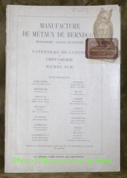 Manufacture de métaux de Berndorf, Basse-Autriche. Ustensiles de cuisine et …