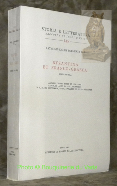 Byzantina et Franco-Graeca. Series Altera. Articles choisis parus de 1936 …