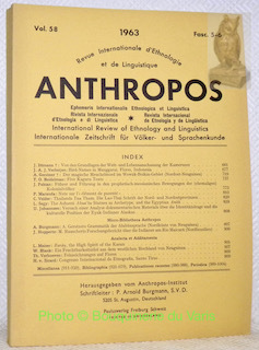 Anthropos. Revue internationale d’ethnologie et de linguistique. Internationale Zeitschrift für …