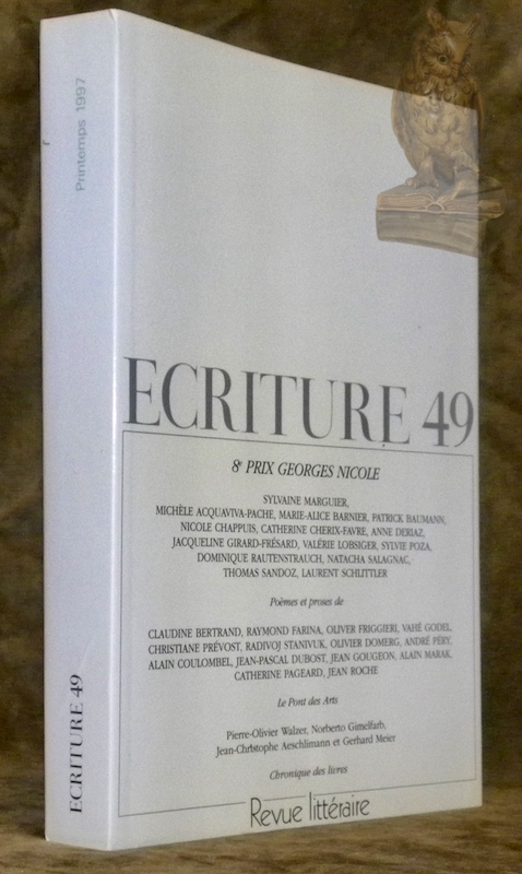 Ecriture 49. 8e Prix Georges Nicole. Printemps, 1997. Revue littéraire.