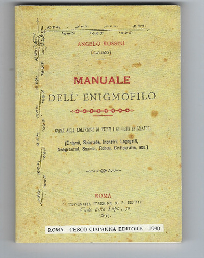 Manuale Dell'enigmofilo