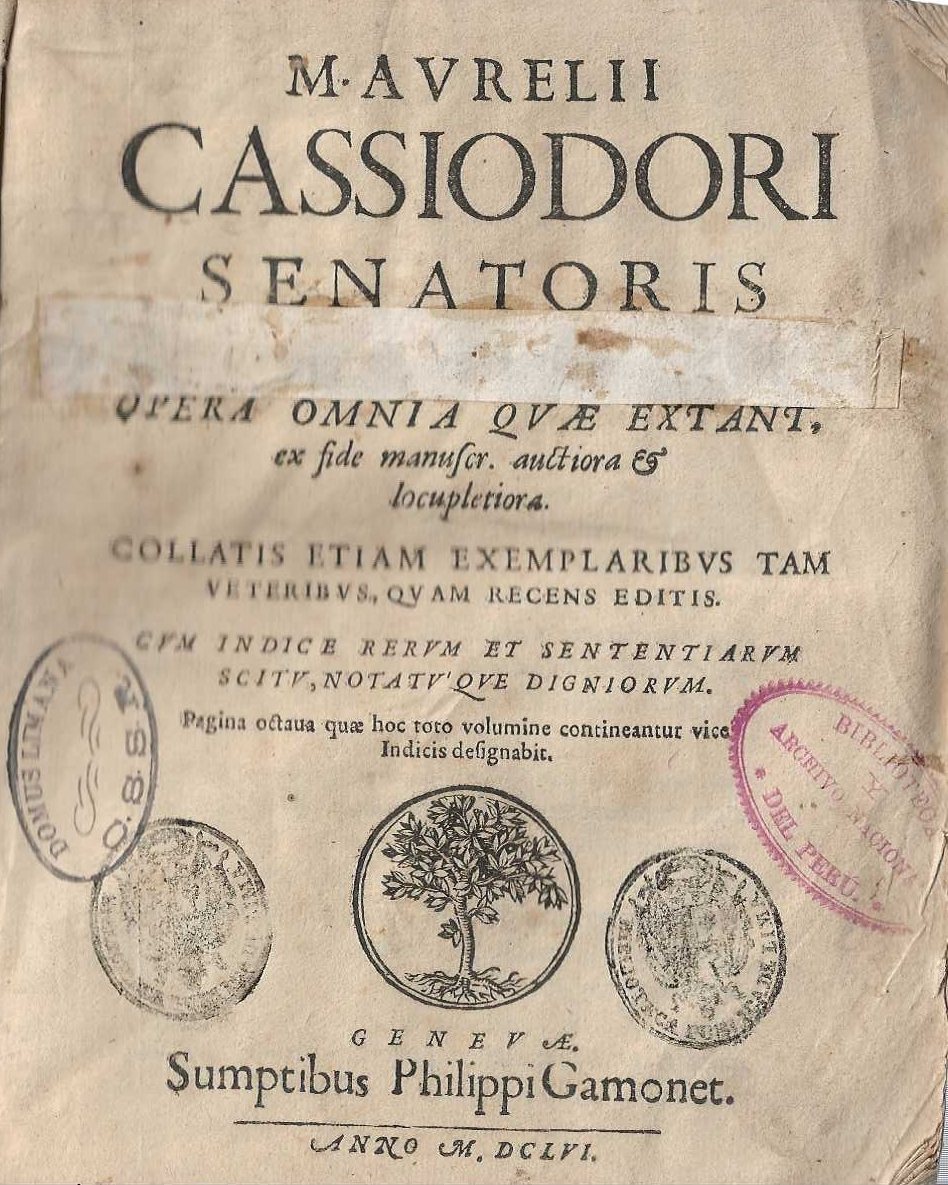 Aurelii Cassiodori Senatoris v. c. opera omnia quae extant