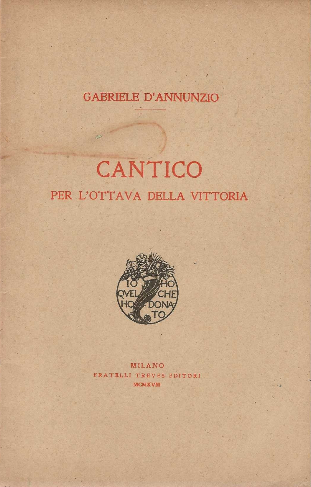 Cantico per l' ottava della vittoria