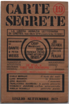 Carte Segrete. Anno Vi - Luglio-Settembre 1972 - N.19