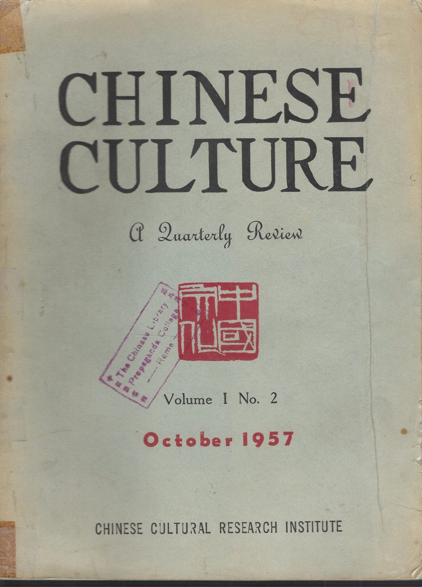 Chinese Culture. A Quarterly Review. Vol. I N.° 2