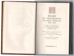 Diari Di Esploratori Dell'africa Orientale 1843-1929