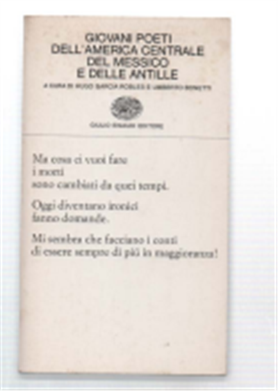 Giovani Poeti Dell'america Centrale, Del Messico E Delle Antille