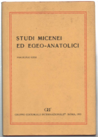 Gruppi Micenei Ed Egeo-Anatolici. Fascicolo Xxxi