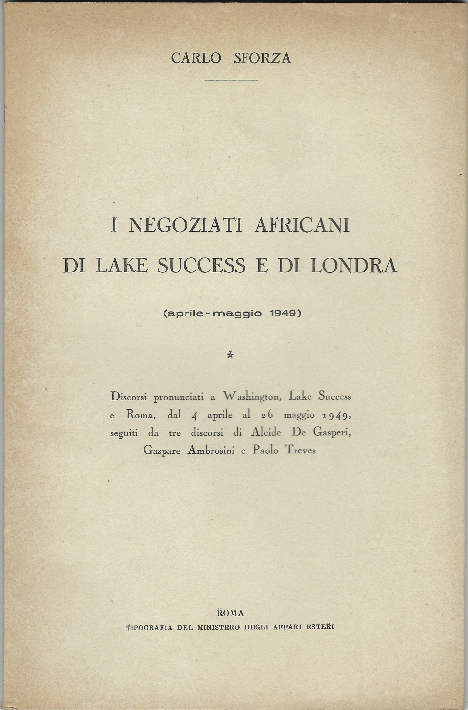 I Negoziati Africani Di Lake Success E Di Londra (Aprile …