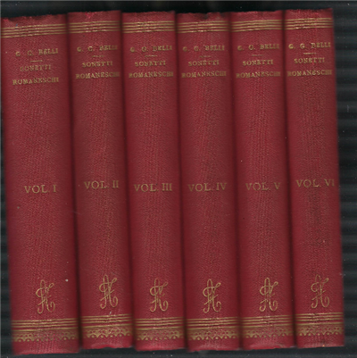 I Sonetti Romaneschi Di G.G. Belli Pubblicati Dal Nipote Giacomo …