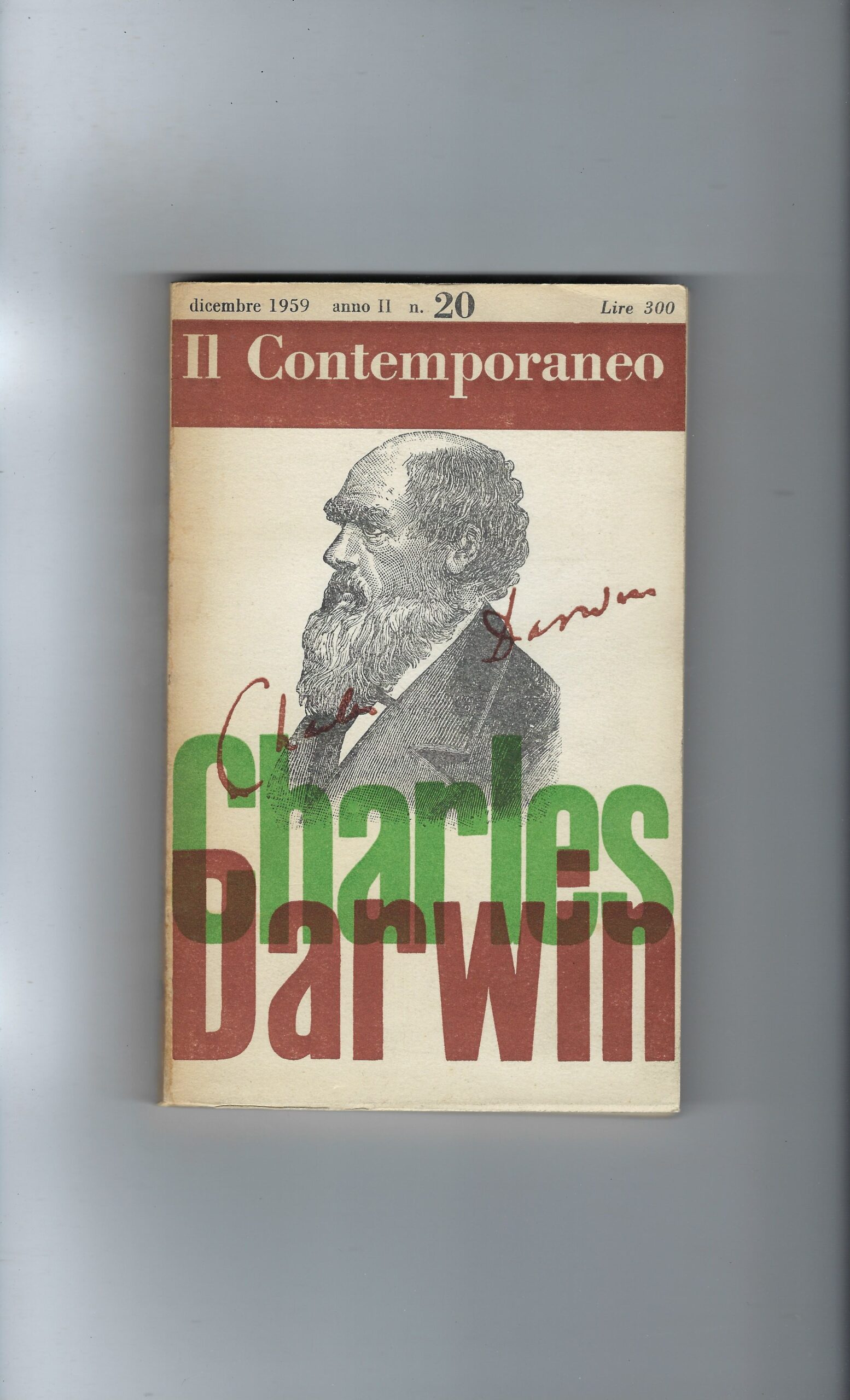 Il Contemporaneo- Dicembre 1959 Anno Ii N.20 Charles Darwin