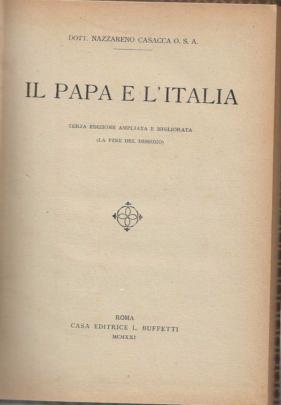Il Papa e l'italia