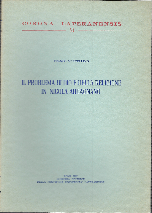 Il Problema Di Dio E Della Religione In Nicola Abbagnano