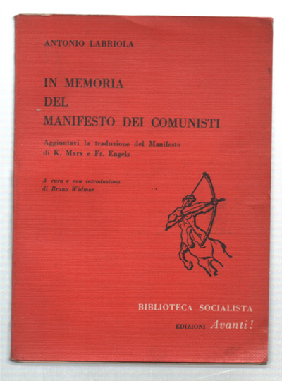 In Memoria Del Manifesto Dei Comunisti. Aggiuntavi La Traduzione Del …