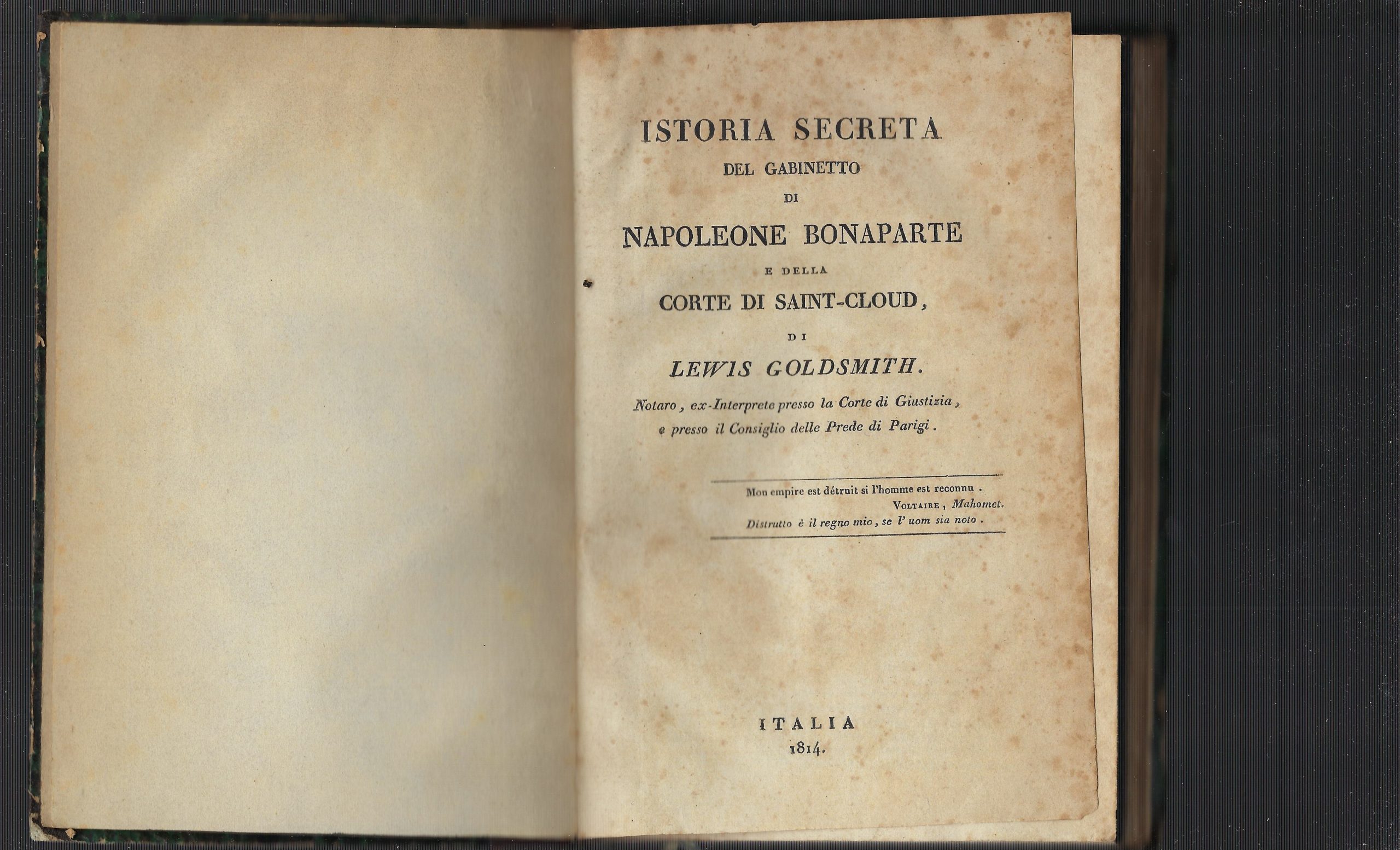 Istoria Secreta Del Gabinetto Di Napoleone Bonaparte E Della Corte …