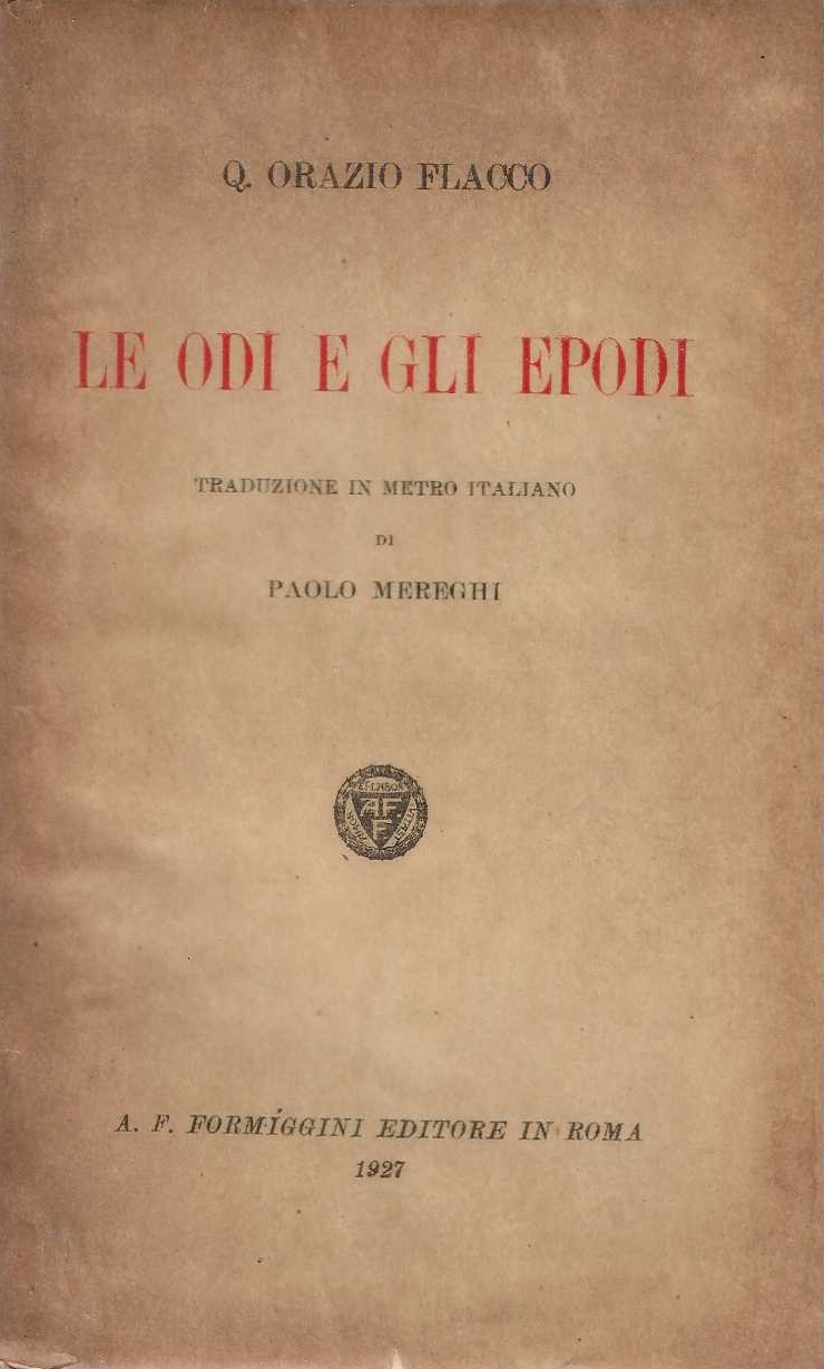 Le odi e gli epodi