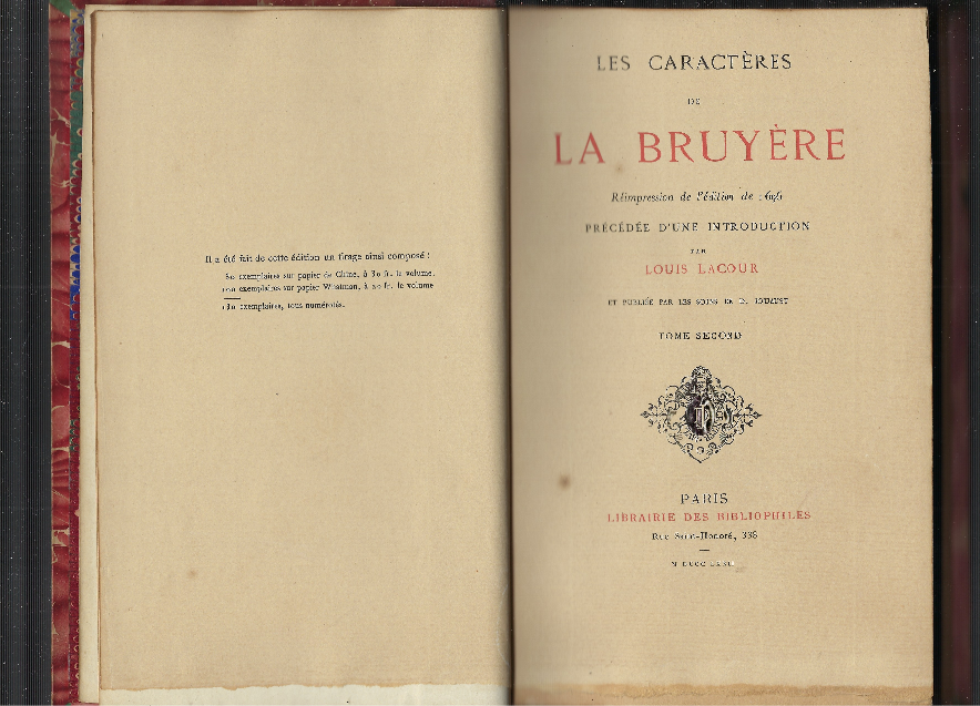 Les Caracteres De La Bruyere