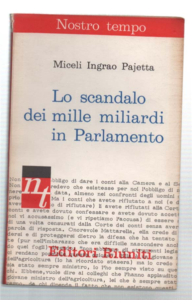 Lo Scandalo Dei Mille Miliardi In Parlamento