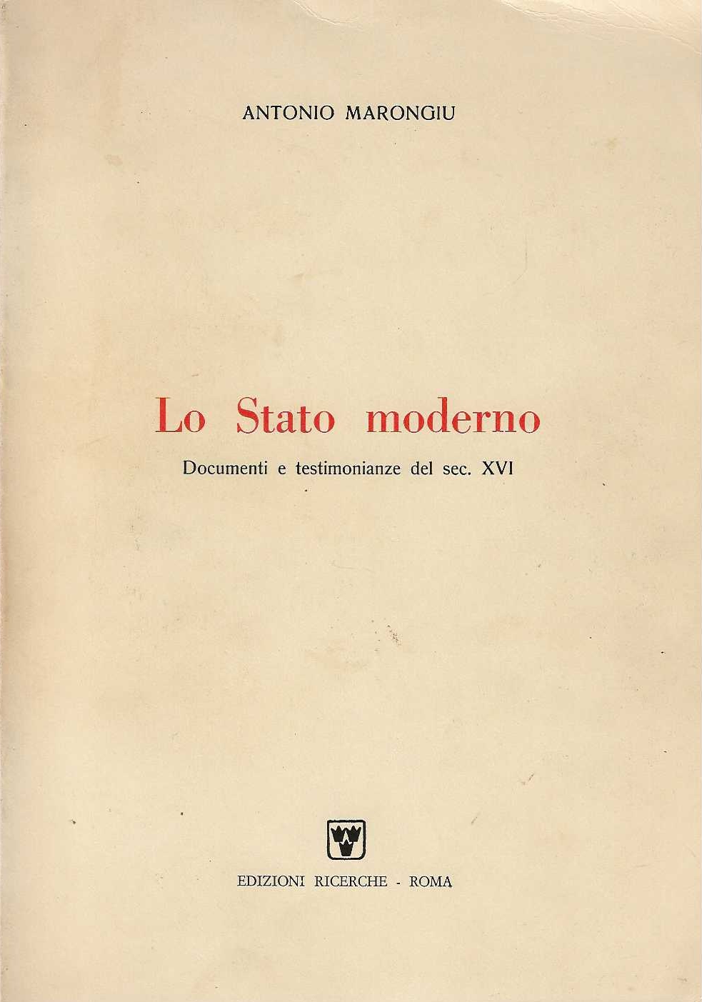 Lo stato moderno