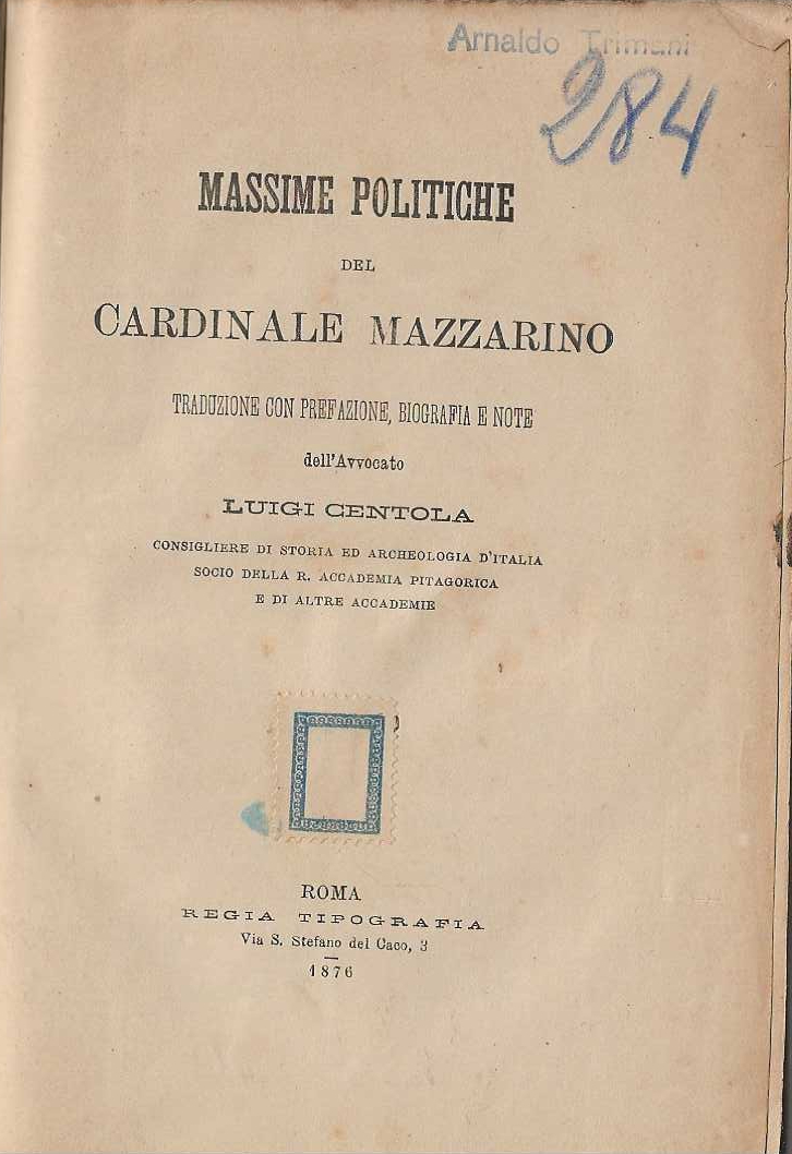 Massime politiche del cardinale Mazzarino