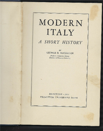Modern Italy A Short History