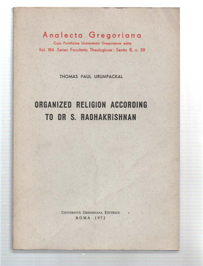 Organized Religion According To Dr S. Radhakrishnan