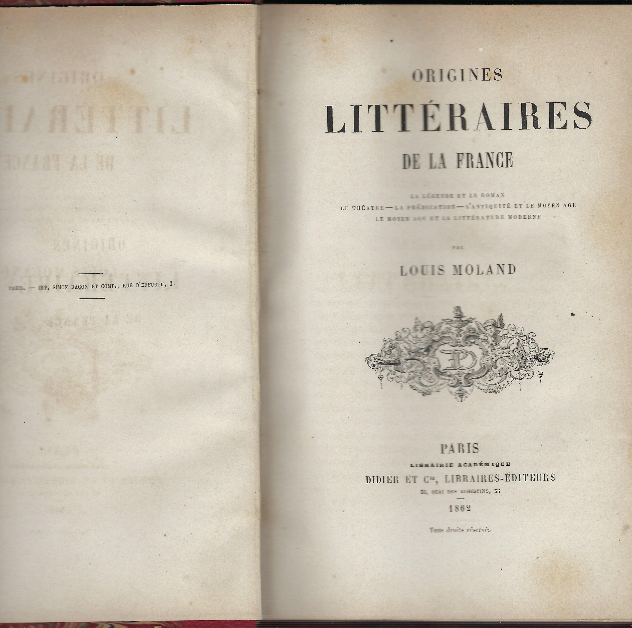 Origines Littéraires De La France