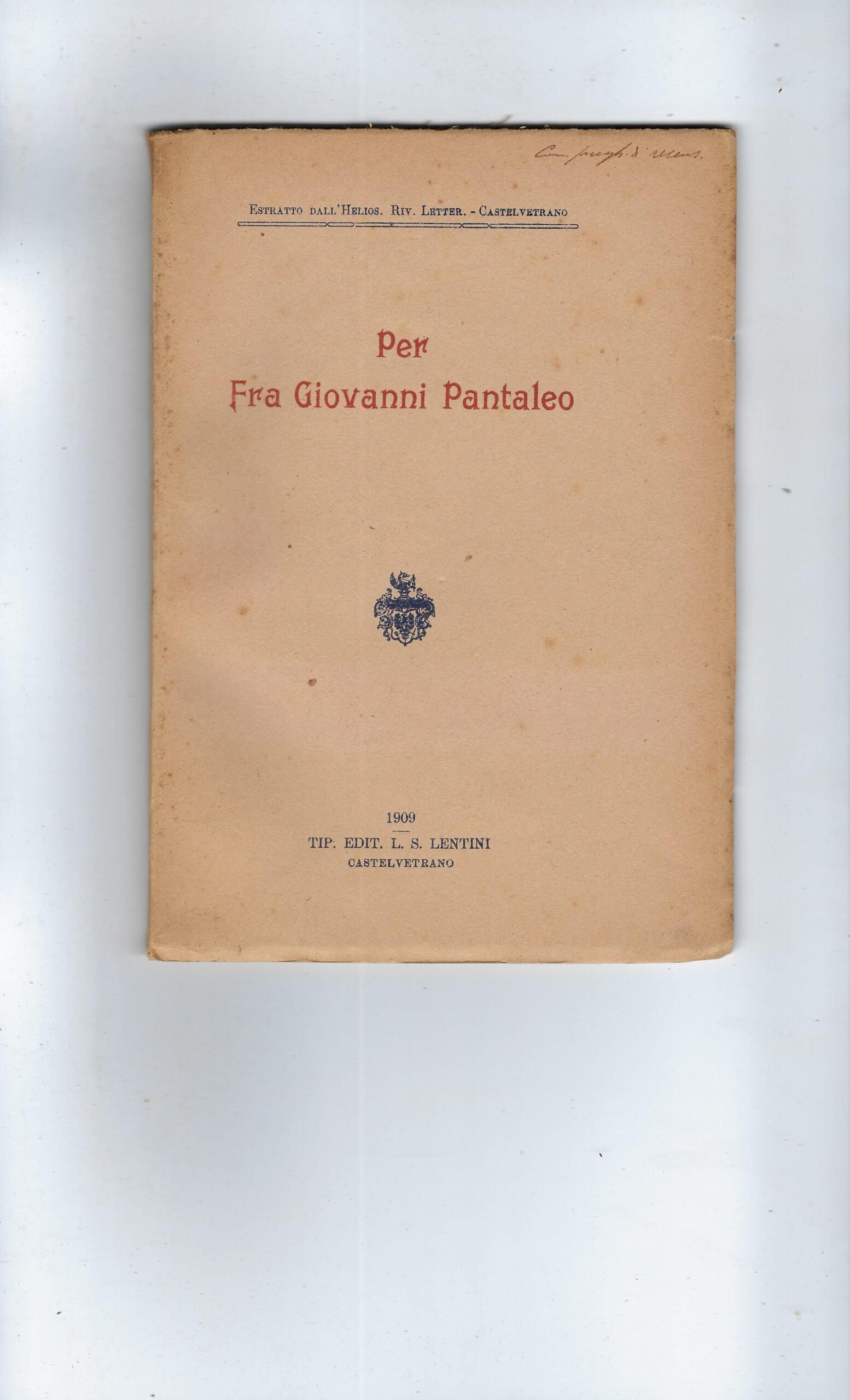 Per Fra Giovanni Pantaleo