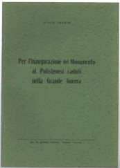 Per L'inaugurazione Del Monumento Ai Polistenesi Caduti Nella Grande Guerra