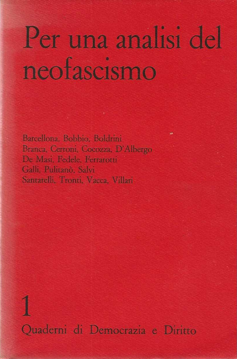 Per una analisi del neofascismo