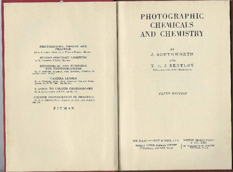 Photographic Chemicals And Chemistry