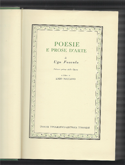 'Poesie e prose d’arte: [vol. 1 delle Opere]. Classici italiani: …