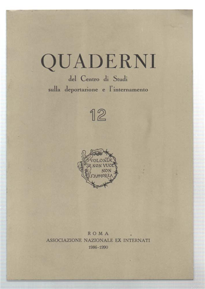 Quaderni Del Centro Di Studi Sulla Deportazione E L'internamento 12