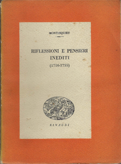 Riflessioni E Pensieri Inediti (1716-1755)