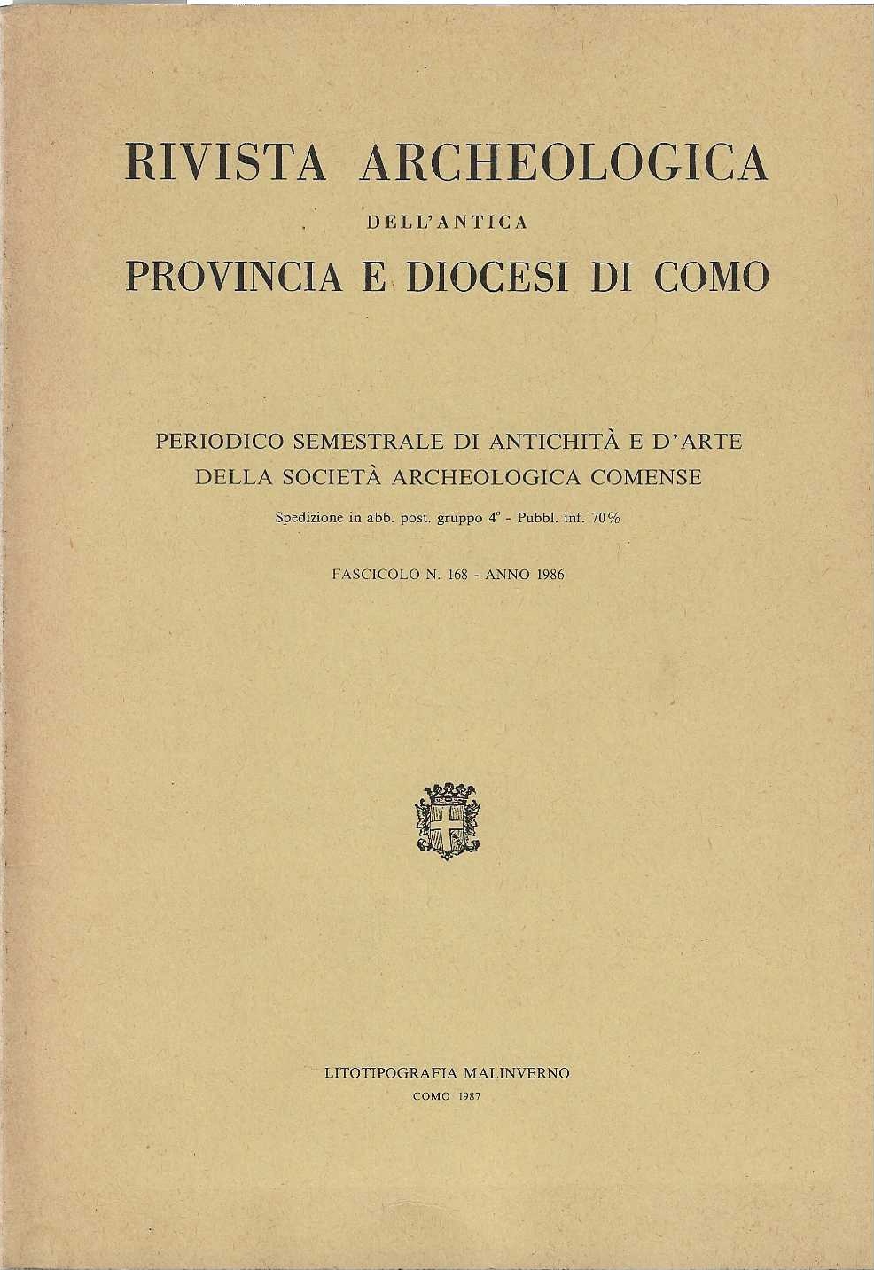Rivista archeologica dell'antica provincia e diocesi di Como. fascicolo n. …
