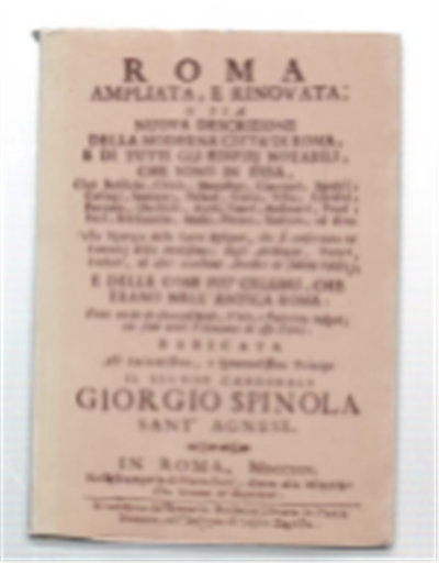 Roma Ampliata, E Rinovata; O Sia Nuova Descrizione Della Moderna …