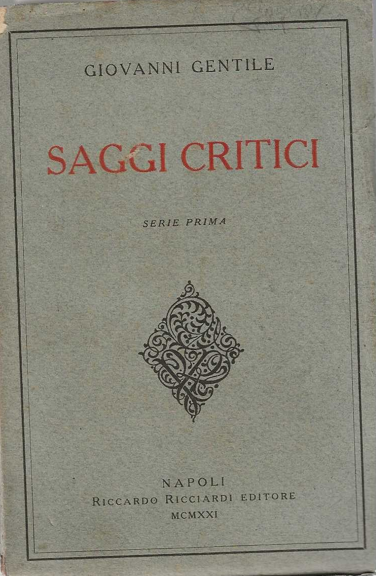 Saggi critici - serie prima