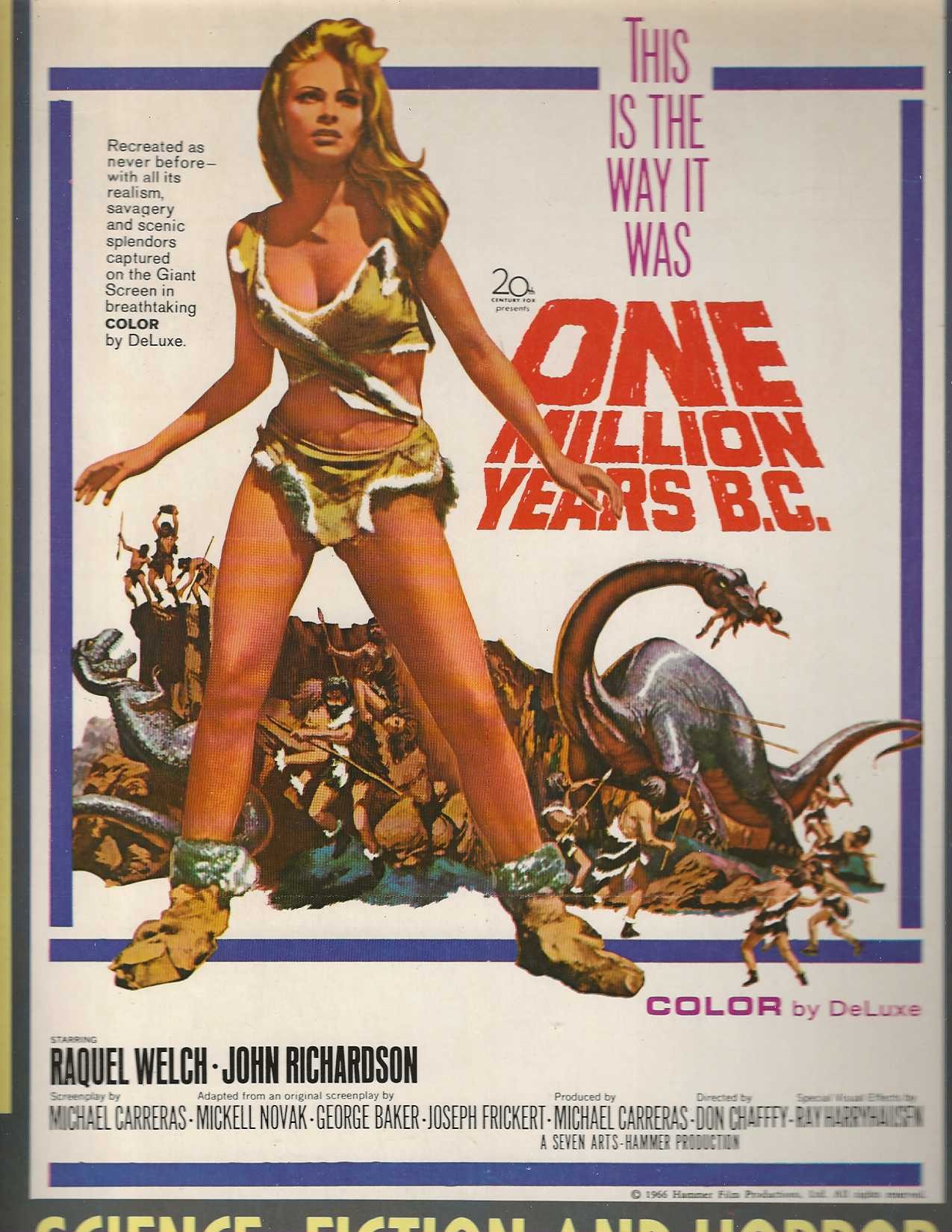 Scienze-fiction and horror movie posters in full color