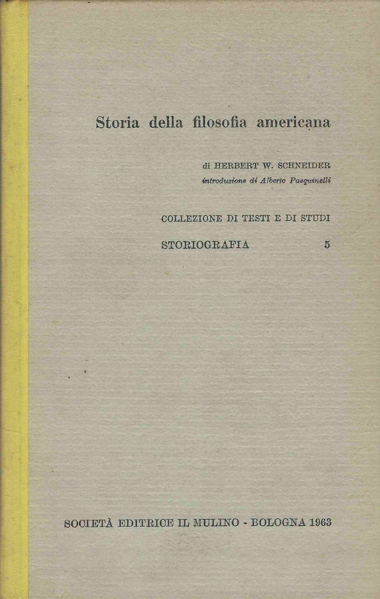 Storia Della Filosofia Americana