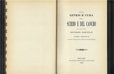 Sulla Genesi E Cura Dello Scirro E Del Cancro