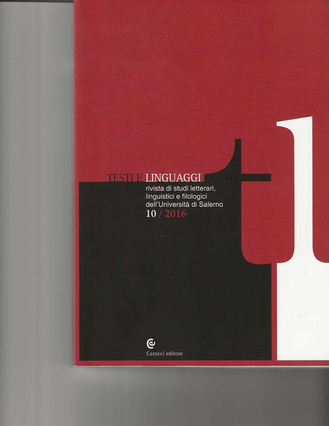 Testi e Linguaggio 10/2016