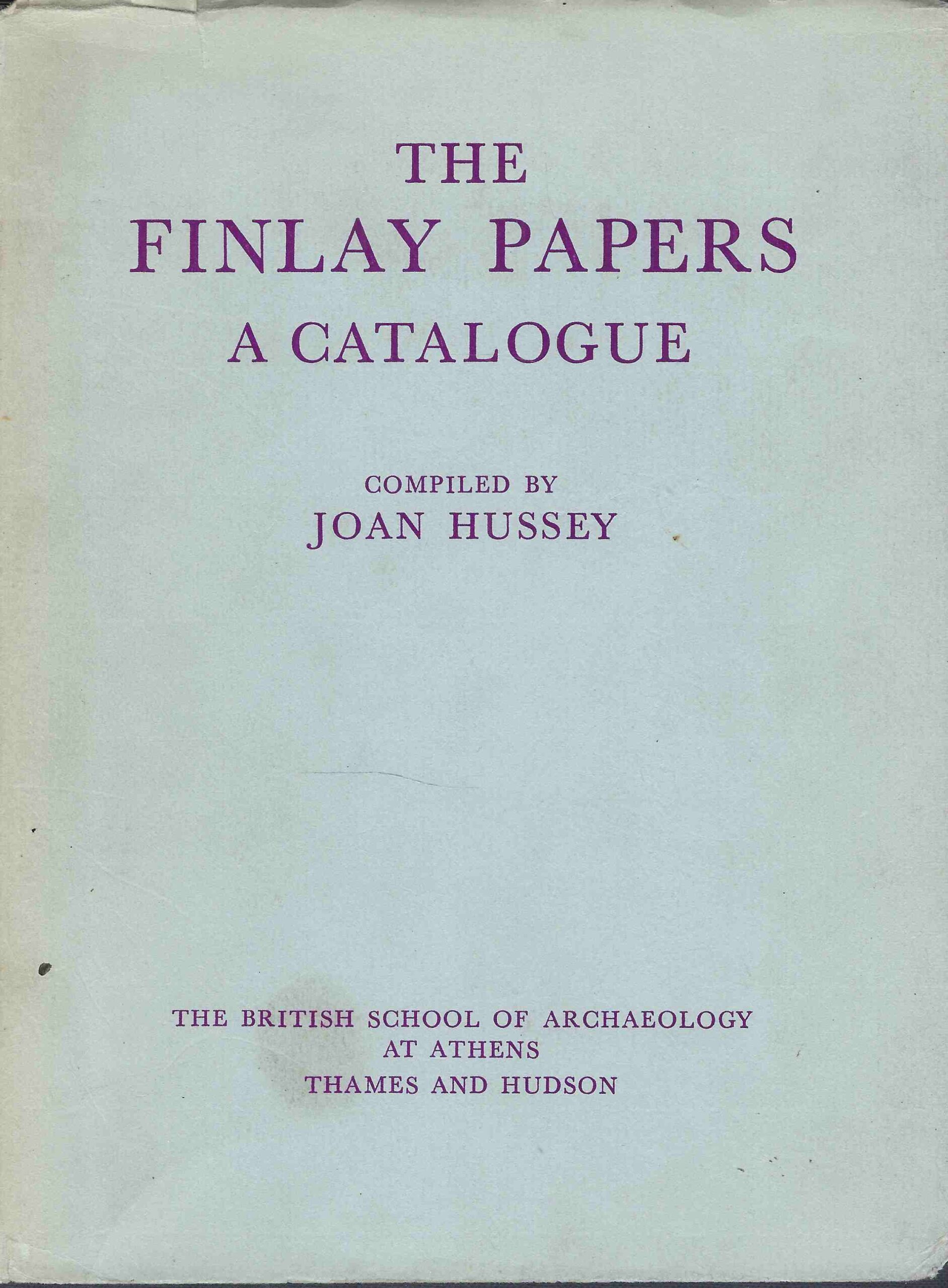 The Finlay Papers - A catalogue