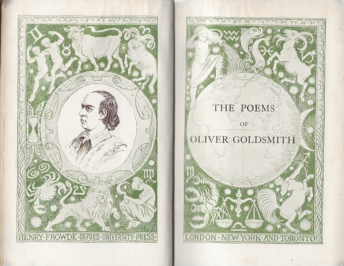 The poems of Oliver Goldsmith