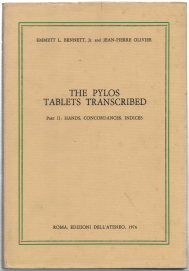 The Pylos Tablets Transcribed. Part Ii: Hands,Concordances, Indices