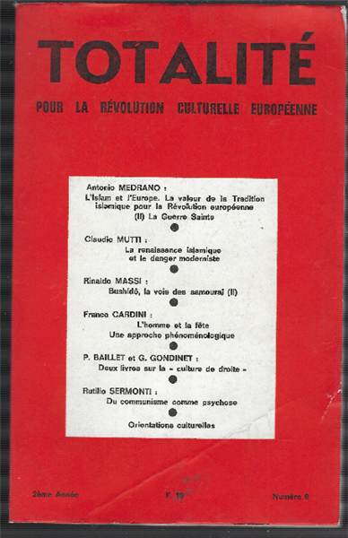 Totalité Pour La Révolution Culturelle Européenne