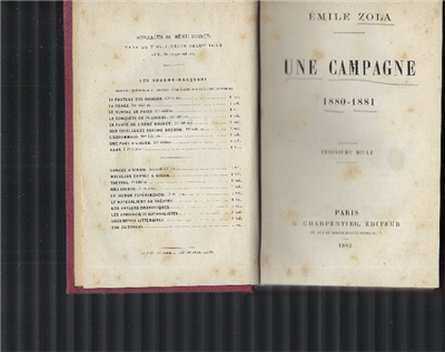 Une Campagne 1880-1881