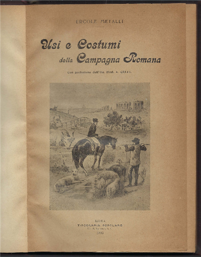 Usi E Costumi Della Campagna Romana