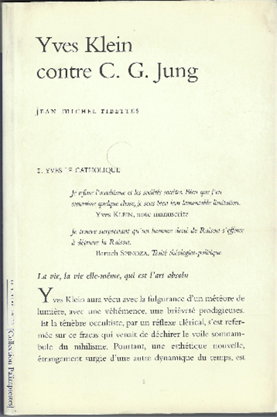 Yves Klein Contre C.G. Jung