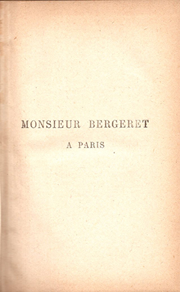 Monsieur Bergeret a Paris